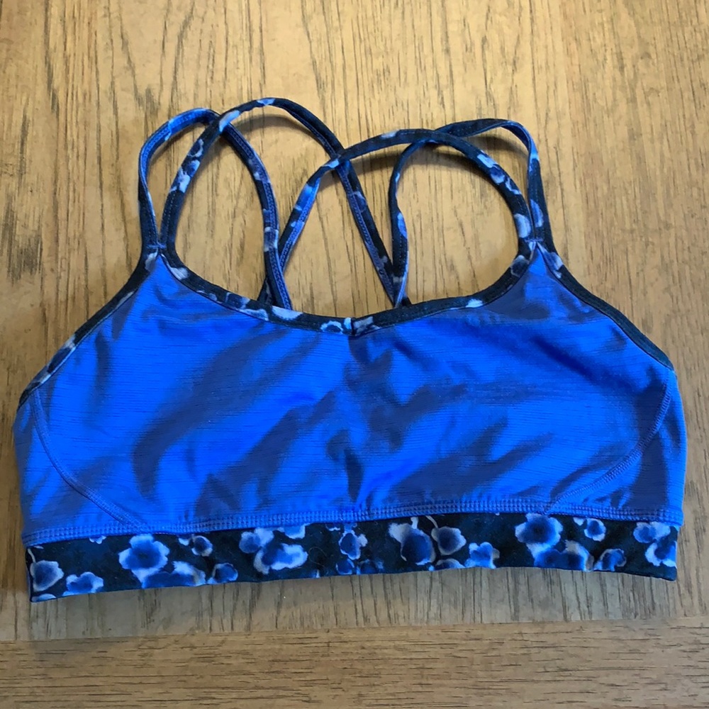 Blue Manduka Yoga Bra